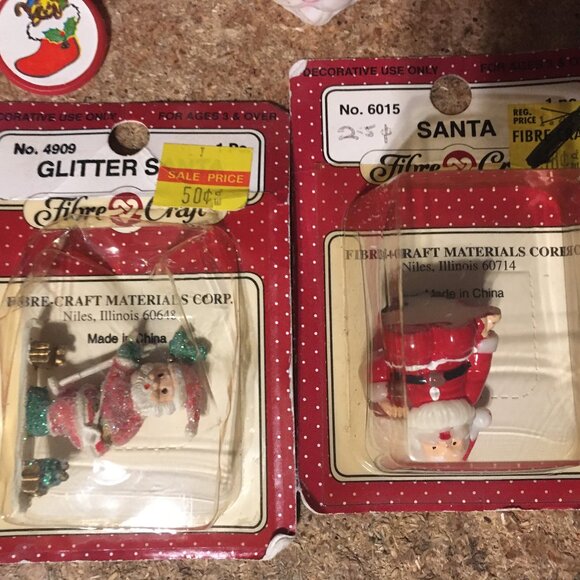 CHRISTMAS SANTA CLAUS LOT PLUSH WIND UP TOYS CHIMNEY FINGER PUPPET MINI FIGURE - Picture 4 of 10